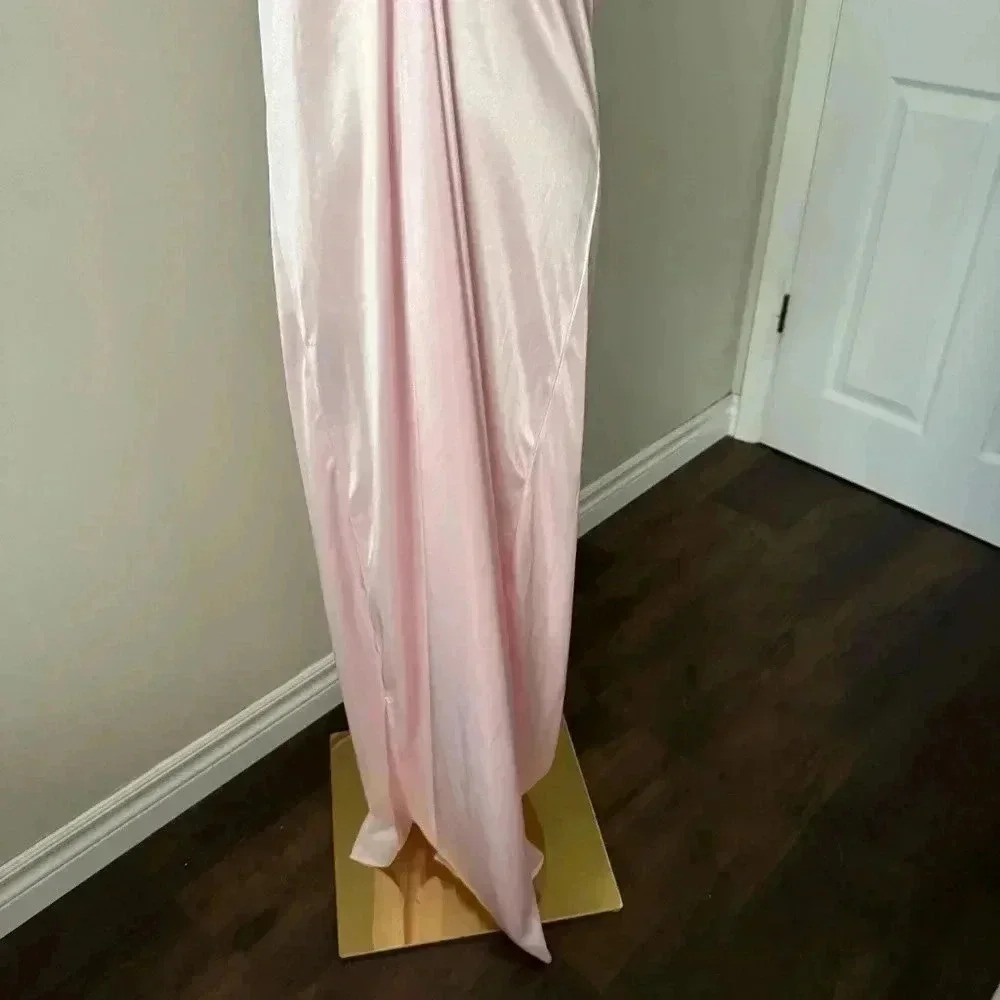 Vintage  old Hollywood glamour cottagecore fairy satin maxi slip/sleep dress M - Picture 5 of 7
